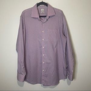 Peter Millar Nanolux Plaid Shirt size 17 XLong